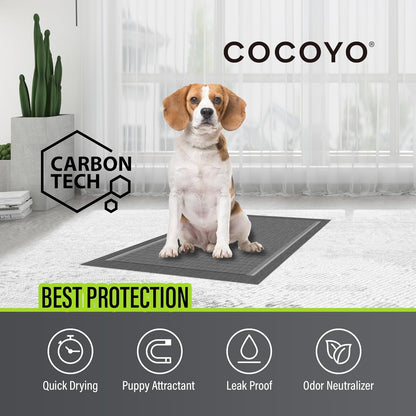 COCOYO Dog Training Pads Giant Size丨Carbon Absorb Eliminating Urine Odor Puppy Pads 丨 Premium Charcoal Dog Pee Pads (30 Count, XXXL 30x45 inch)