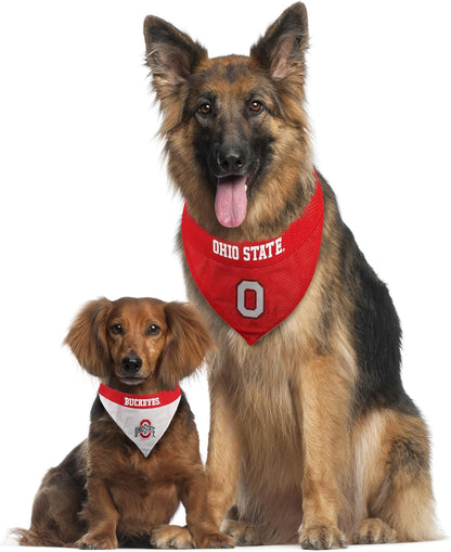 Pets First Collegiate Pet Accessories, Reversible Bandana, Ohio State Buckeyes Size XX-Large