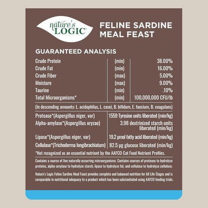 Nature's Logic Sardine Dry Cat Food (1 Pack), 15.4 lb