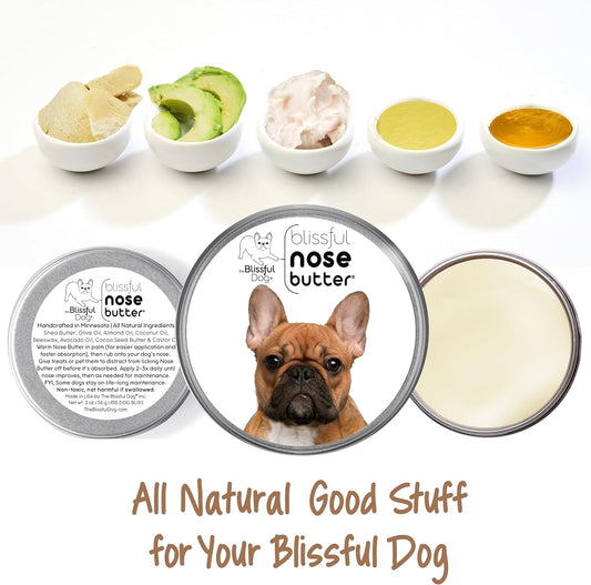 The Blissful Dog Black Masked Fawn French Bulldog Unscented Nose Butter, 16oz
