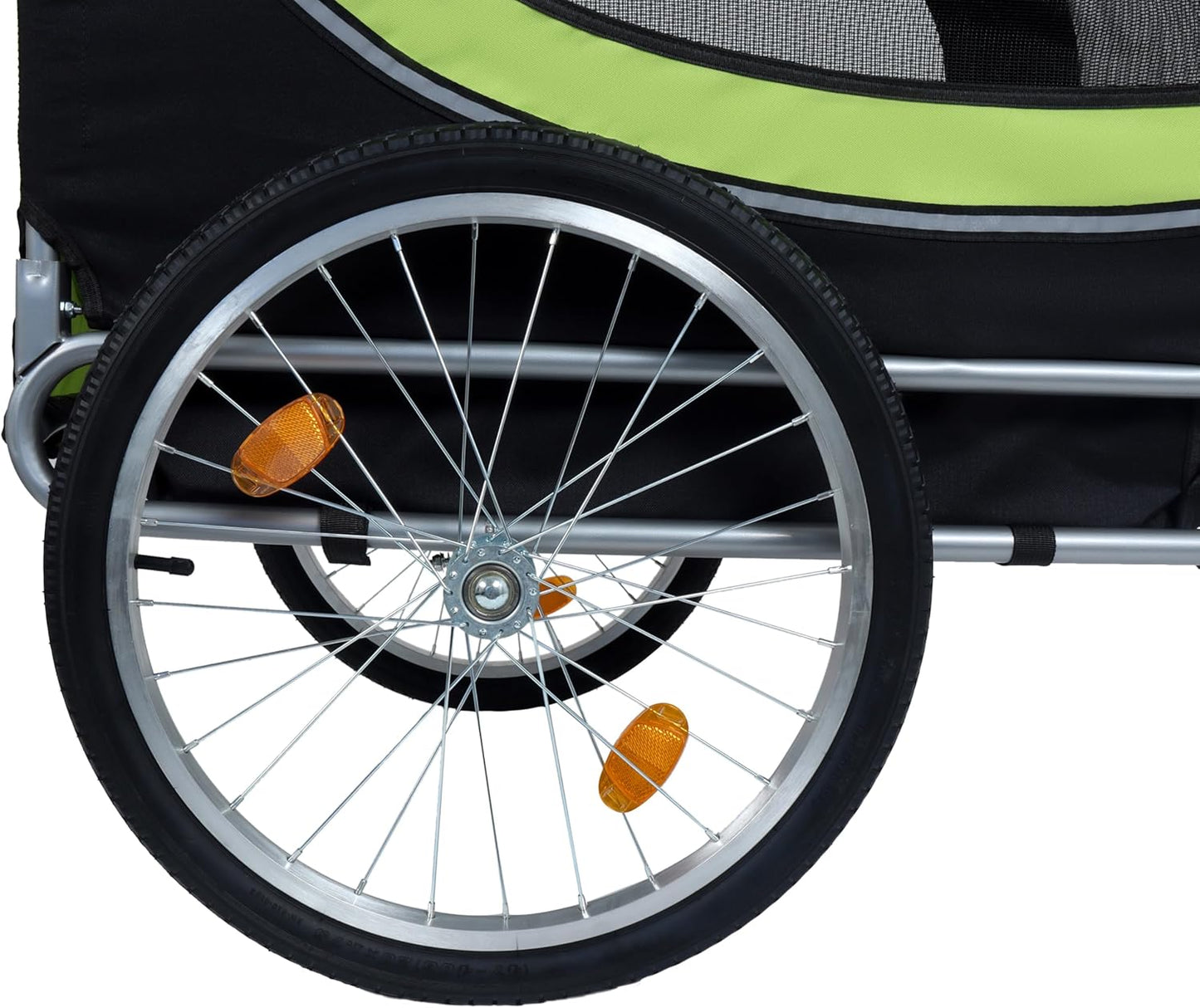 Blue-Grey Large Folding Bike Trailer for Dogs – Heavy-Duty Steel Frame, 66LB Capacity Pet Carrier for All-Terrain Cycling, Jogging & Camping Adventures! - Pawvie