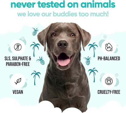 Tropical Dog Shampoo by Buddycare | Deep Cleansing Shampoo for Dogs | Tropical Scented | with Aloe Vera and Pro Vitamin B5 (33.8oz)