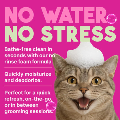 TropiClean Berry & Coconut Waterless Cat Shampoo | Deep Cleansing Dry Shampoo for Cats | Natural Cat Shampoo Derived from Natural Ingredients | Made in the USA | 7.4 oz.