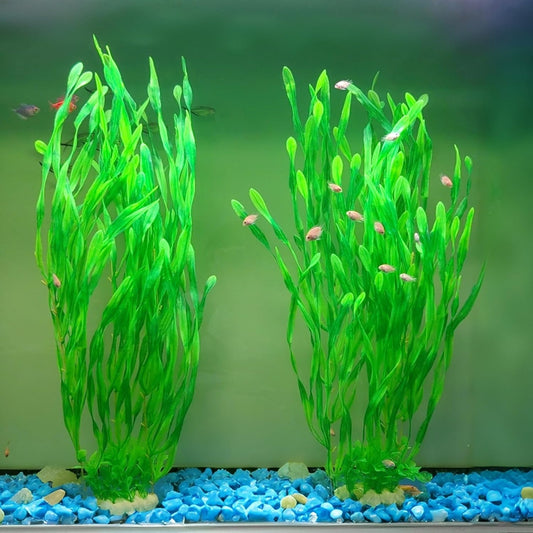 25.98 Inch Tall Aquarium Plants – Large Lifelike Artificial Fish Tank Decorations, 2 Pcs Fish Tank Plants Plastic,Durable & Safe for Freshwater/Saltwater Aquariums (Green (Style B))