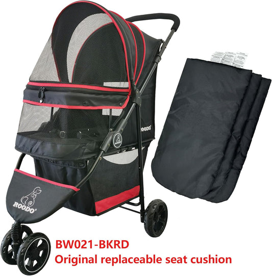 ROODO Pet Stroller Inner Pad for Exclusive Use,Original,Replaceable,Easy to Clean,Set of 3 pc(Black) - Pawvie