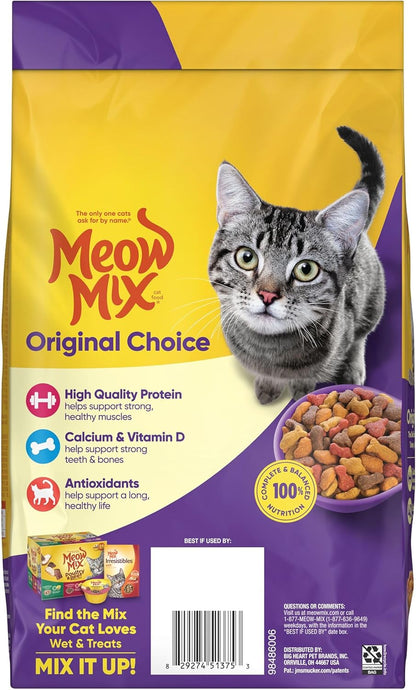 Meow Mix Original Choice Dry Cat Food, 3.15 Pound (Pack of 4)