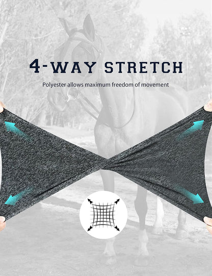 Horse Fly Mask with Ears, UV Protection Mask for Horses, Elasticity Mask with Big Mesh Eye Covers, Snug Fitting Comfortable Breathable Lightweight Dappled Gray Full Size