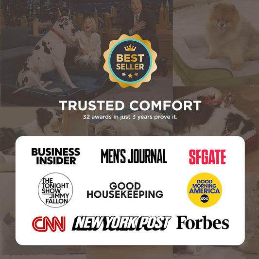 Bedsure Orthopedic Dog Bed Medium Size Dogs - Washable Medium Dog Cat Bed Waterproof, Comfort Pet Couch Sofa with Washable Removable Cover, Pets Bed with Nonskid Bottom, Grey, 28"