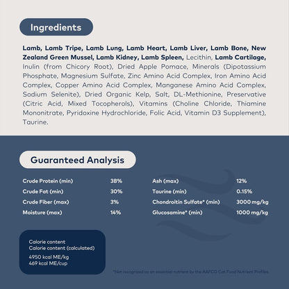 ZIWI Peak Air-Dried Cat Food – Lamb - All Natural, High Protein, Grain Free, Limited Ingredient w/ Superfoods (35.2oz)