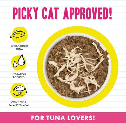 Weruva BFF Minced Natural Wet Cat Food, Tuna and Chicken 4 Eva in Gravy, 3oz Can, Pack of 24