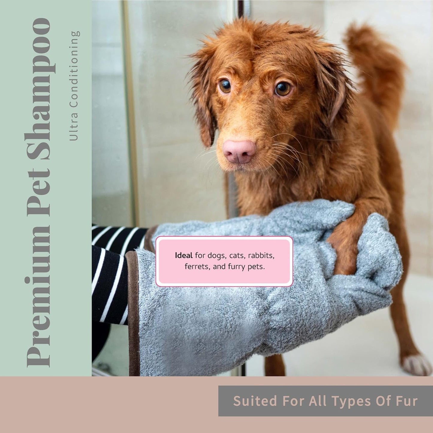 Begley's No Rinse Waterless Pet Shampoo, Bathless Cleaning, Deodorizing, and Odor Removal for a Shiny, Fresh Smelling Coat - Effective for Dogs, Puppies, and Cats - Refill, Fresh Tea Tree