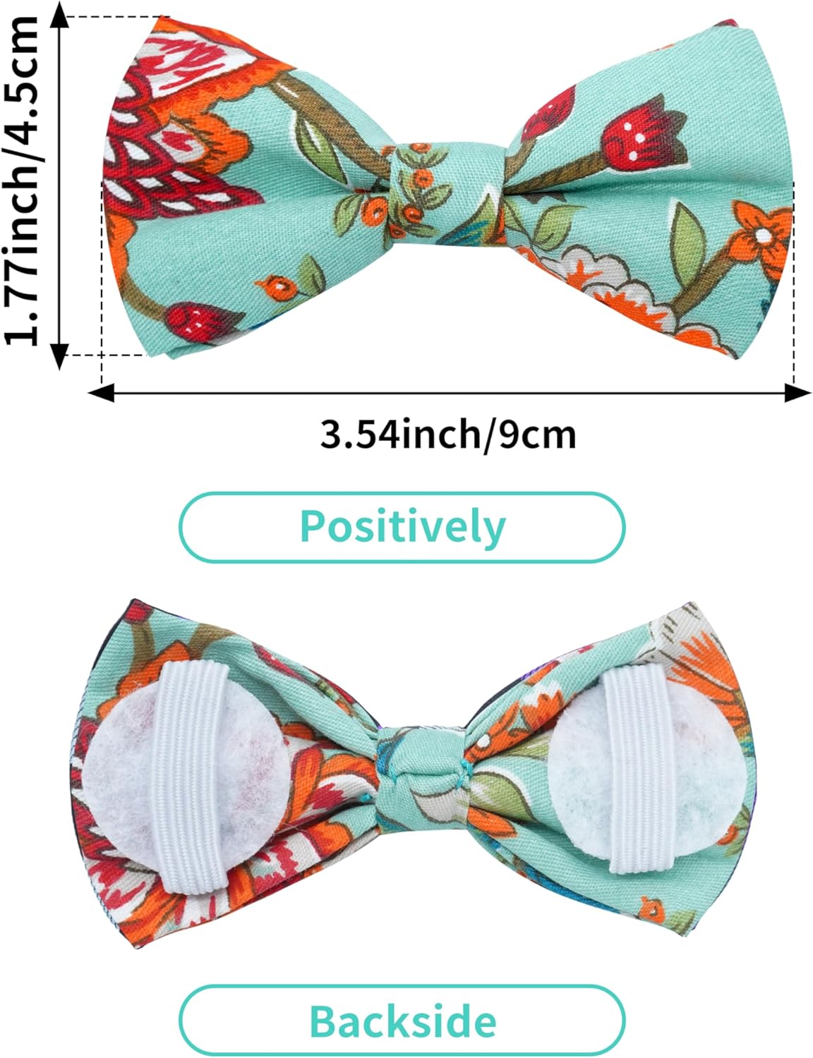 PET SHOW 10 Pack Floral Small Dog Bow Ties Sliding Collar Attachments Puppy Cats Spring Bowties for Medium Dogs Daisy Rose Bowknots Party Holiday Pet Grooming Accessories