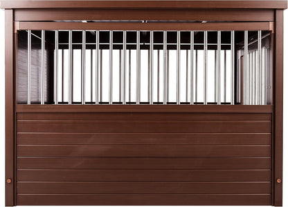 New Age Pet ECOFLEX Dog Crate End Table - Furniture-Style Pet Crate for Crate Trained Dogs - Stainless Steel Tubing & a Latched Closure - 10 Year Manufacturer's Warranty, X-Large, Brown