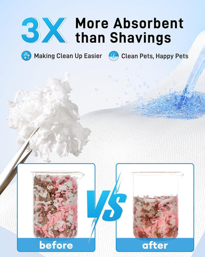 BUCATSTATE Hamster Bedding 15L, 99% Dust-Free Guinea Pig Paper Bedding Odor Control Paper Bedding, Cozy Small Animal Bedding for Rabbit Rat Syrian Dwarf Hamsters Gerbils (Blossom)