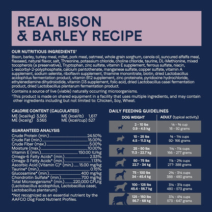 CANIDAE® Pure Limited Ingredient Premium Adult Dry Dog Food, Real Bison & Barley Recipe, Dog Dry, 24 Pounds