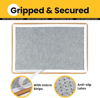 Extra Large Cat Scratcher Mat (27.5" x 35.4"), Natural Sisal Cat Scratching Pad for Indoor Cats, Mess-Free Cat Scratch Rug & Cardboard Alternative, Couch & Furniture Protector