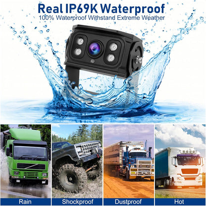 Backup Camera for Truck RV,Back up Camera with Screen Kit HD 1080P 7inch Reverse Monitor,Rear View Cameras for Trailer, Bus/Tractor/Vehicle with 170 Degree,IP69K Waterproof,IR Night Vision.