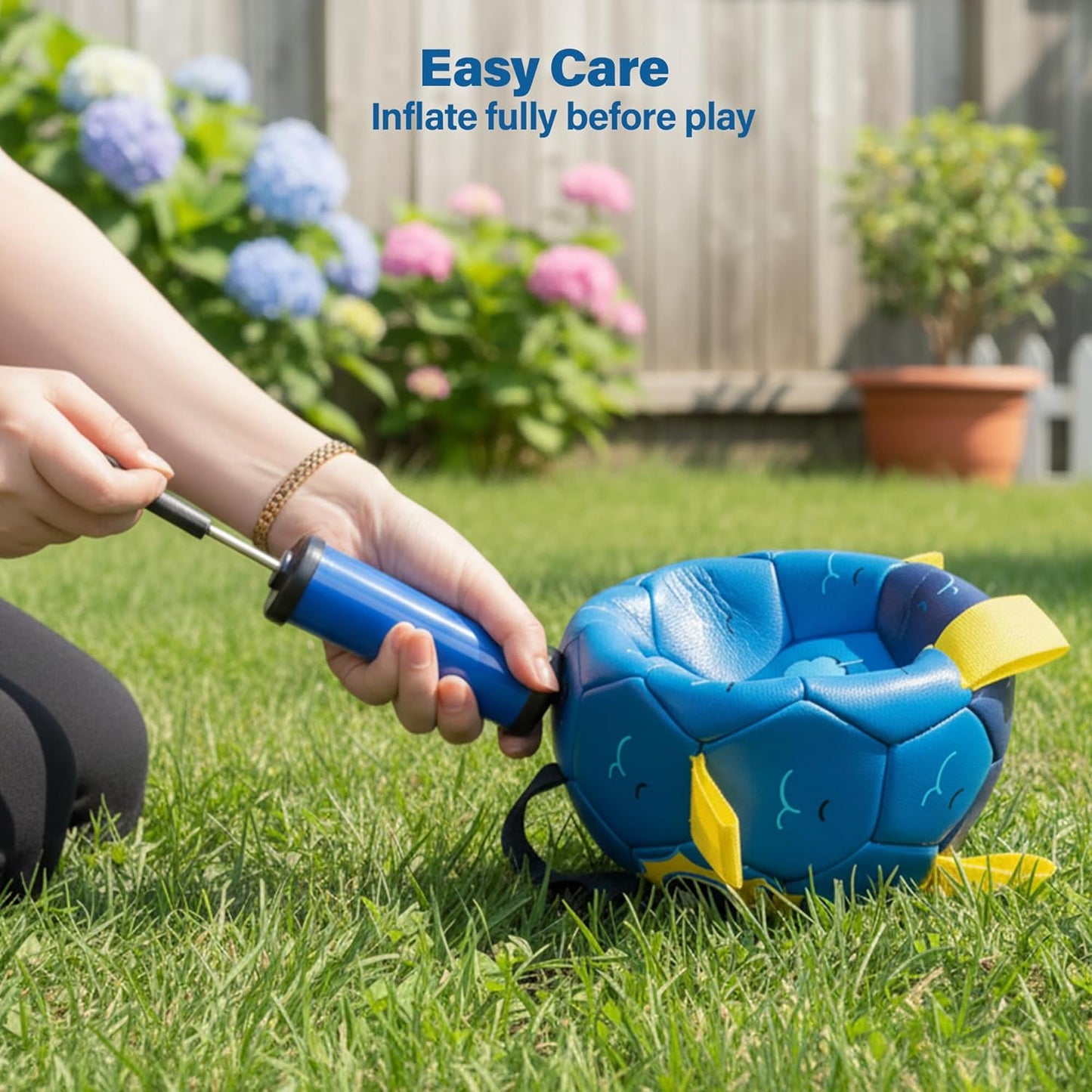 Race&Herd 6" Jolly Soccer Ball for Dogs - Tough Durable Dog Ball Toy with Straps, Pet Bouncy Herding Balls for Dogs, Floating Dog Balls with Tags for Water Fetch (BaaBaaBall, Baby Sheep)