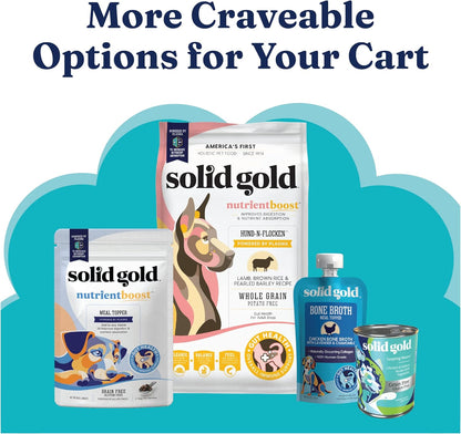 Solid Gold Cat & Dog Multivitamin Powder - Kelp Powder, Omega 3 & Vitamins for Dental, Digestive, Immune, Skin & Coat Health - Multi Vitamin for Dogs & Cats - Cat & Dog Food Additive Supplement - 5lb