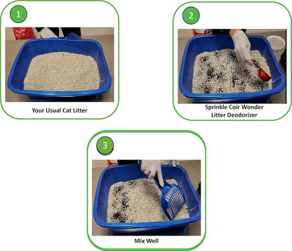 Cat Litter Deodorizer – 2.2 Lb Activated Charcoal Carbon – Odor Eliminator for Litter Box, Chicken Coop, Small Animal Enclosures – Extends Litter Life – Natural Pet Odor Control Granules