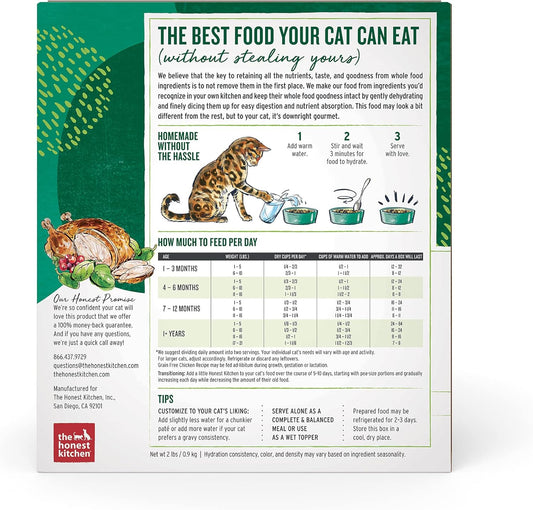 The Honest Kitchen Dehydrated Grain Free Chicken Cat Food, 2 lb Box
