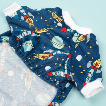 CuteBone Small Dogs Outfit Soft Puppy Onesies Pjs Dog Pajamas Pet Coat Cat Apparel Comfy Doggie Jumpsuit Bodysuit for All Seasons P16M