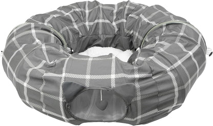 Kitty City Large Cat Tunnel Bed, Cat Bed, Pop Up Bed, Cat Toys, Gray