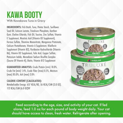 Weruva TruLuxe Cat Food, Kawa Booty with Kawakawa Tuna in Gravy, 6oz Can (Pack of 24)