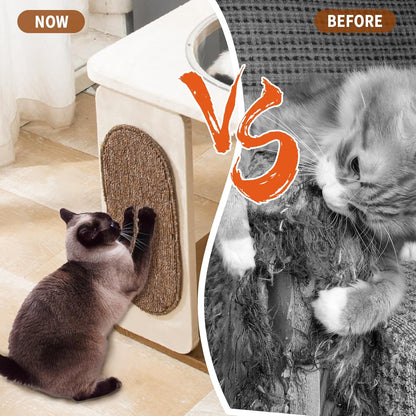 Modern Cat Tree for Indoor Cats with Sisal Rope Scratching Posts, Hand-Woven Cat Condo & Top Perch, Space Capsule Cats Nest, Cute Cat Tree with Interactive Cat Toy