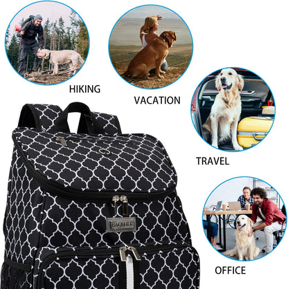 BAGLHER丨Dog Travel Bag, Airline Approved Pet Supplies Backpack, Dog Travel Backpack with 2 Silicone Collapsible Bowls and 2 Food Baskets - Pawvie
