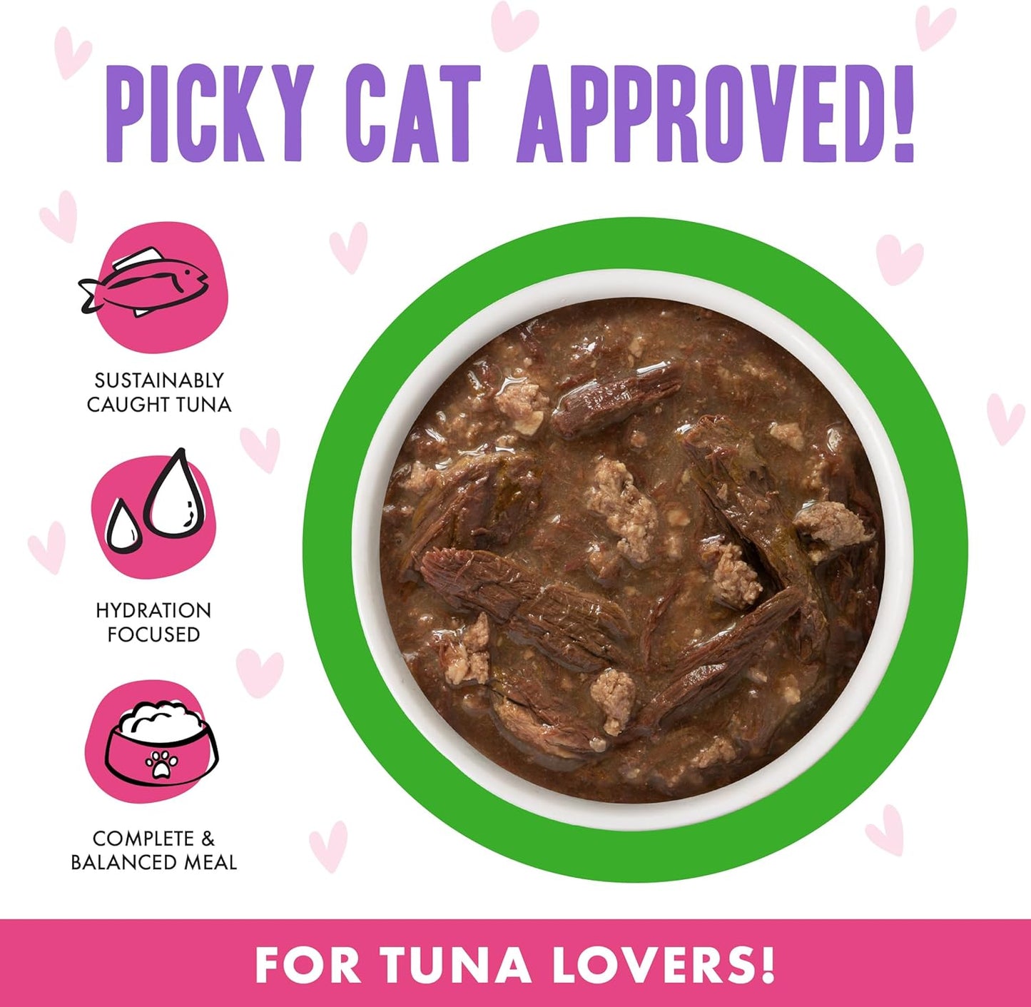 Weruva B.F.F. OMG - Best Feline Friend Oh My Gravy!, Tuna & Lamb Luv Ya with Tuna & Lamb in Gravy Cat Food, 3oz Pouch (Pack of 12)