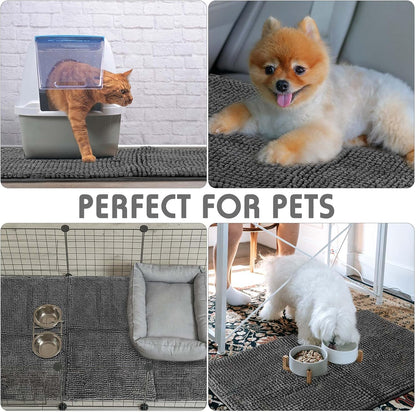 Amylove 4 Pcs Guinea Pig Cage Liner Guinea Pig Bedding Washable Fleece Pee Pads Reusable Small Animals Training Mat Small Animal Sleeping Bed for Bunny Hamster(Dark Gray,16 x 24 Inch)