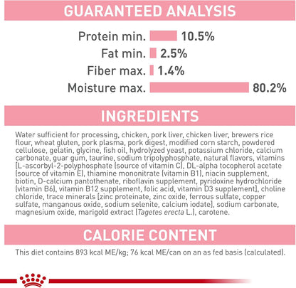 Royal Canin Feline Health Nutrition Kitten Thin Slices in Gravy Canned Cat Food, 3 oz., Count of 24