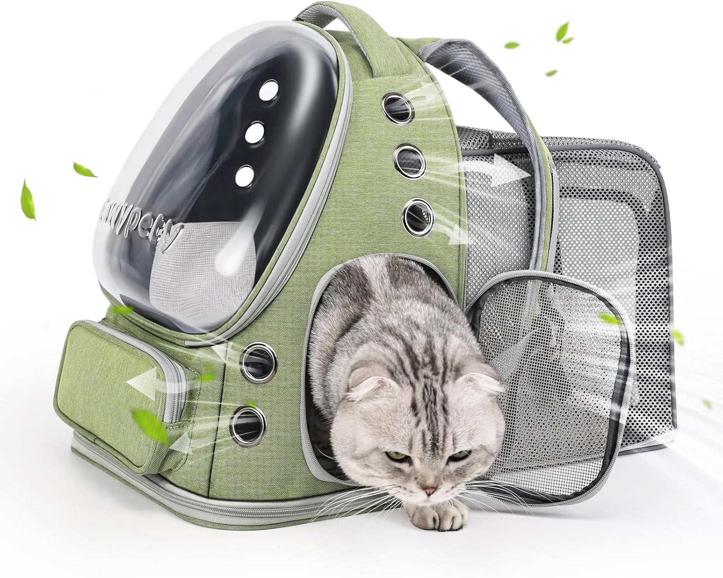 Expandable Cat Backpack,Cat Bubble Backpack Carrier for Carrying Cats, Pets and Small Dogs,Airline-Approved,Designed for Travel, Hiking, Walking,Car - Pawvie
