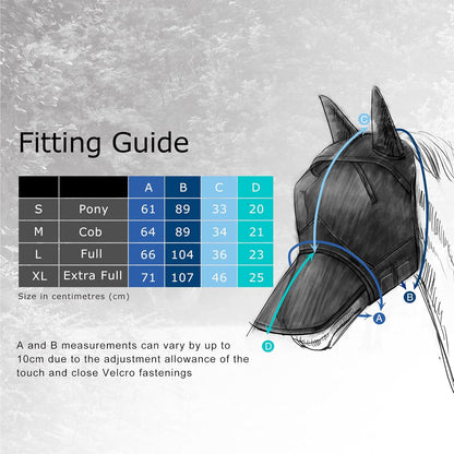 Harrison Howard CareMaster Horse Fly Mask Half Face with Ears Silver/Purple Retro Small Pony