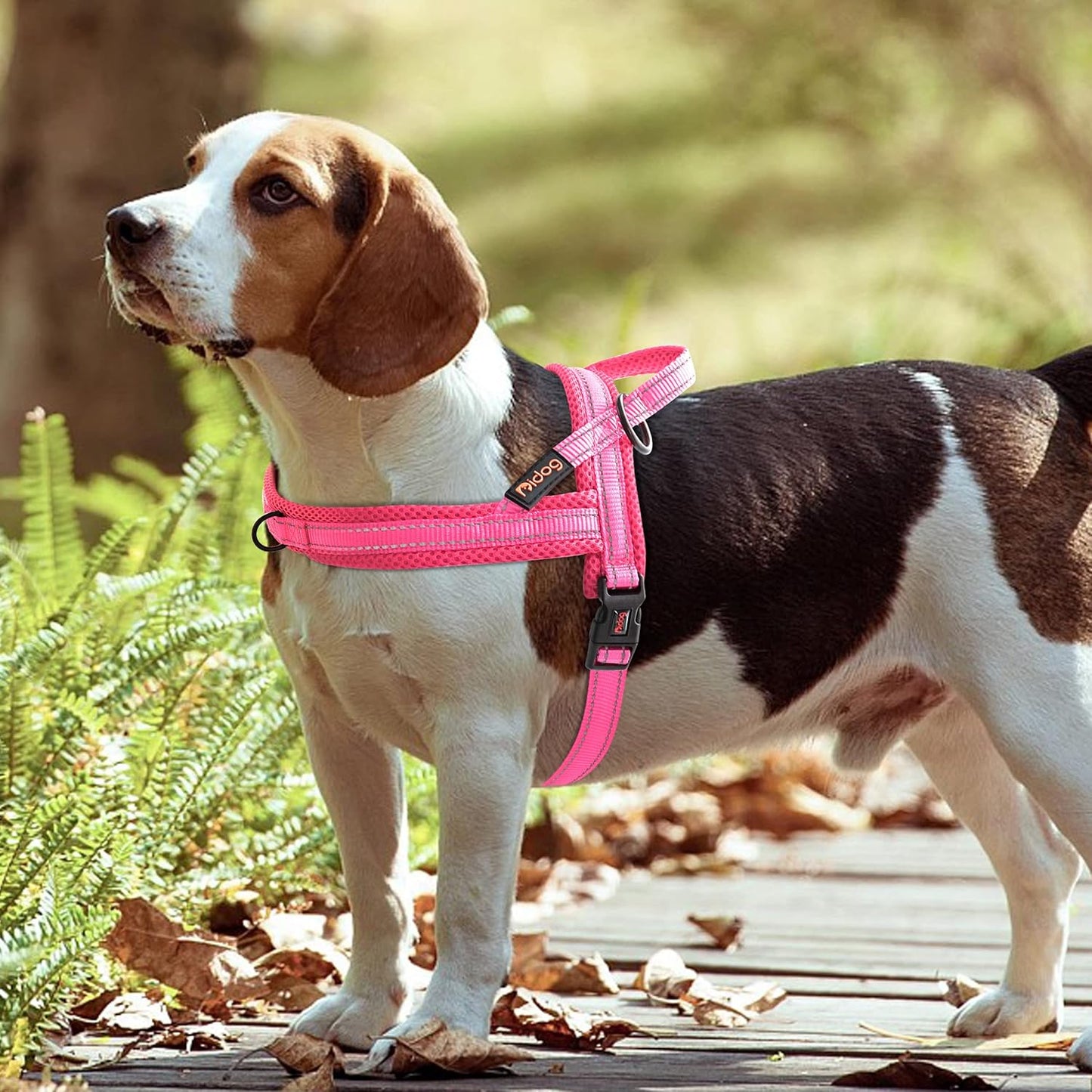 Didog No Pull Dog Harness with Soft Mesh Padded,Reflective & Quick Fit Light Weight Dog Strap Vest Harness,Easy for Walking Training (XS:Chest 15-18", Pink)