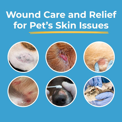 Hot Spot Gel for Dogs and Cats - Dog Wound and Skin Irritation Solution, Pet Emergency Kit, Hydrogel Ointment for Cuts, Burns, Itch, Skin Issues, and Pet Restoration & Wellness - 1.5 Oz