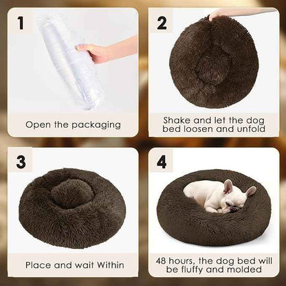 Dog Beds Large Sized Dog and Cats, 32in Pet Beds for Large Pet, Washable Indestructible Extra Large Dog Bed (Coffee)
