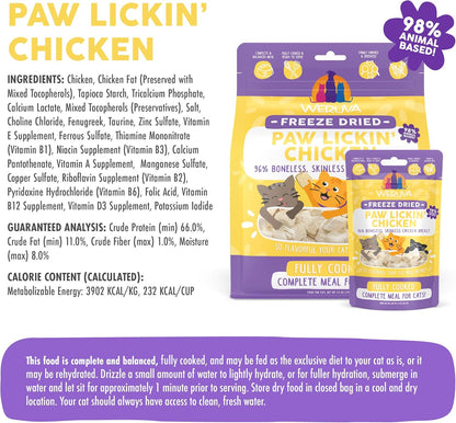 Weruva Cat Freeze Dried, Paw Lickin' Chicken with Chicken Breast, 7oz Bag