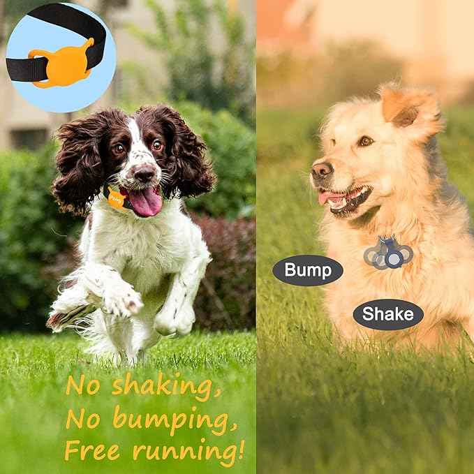 2 Pack Protective Air tag Case for Dog Collar, Pet/Dog Collar Holder Case Compatible with Apple Air Tag, Waterproof Air tag Loop for GPS Tracker Lightweight Soft Anti Scratch Anti Lost Navy Purple