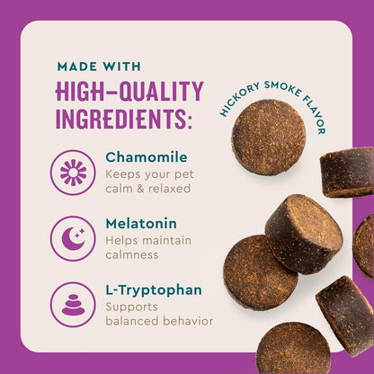 VetIQ Calming Support Supplement for Dogs, Calming Chews Help Manage Stress and Promote Relaxation, Anxiety Relief for Dogs, Made in The USA, 120 Count