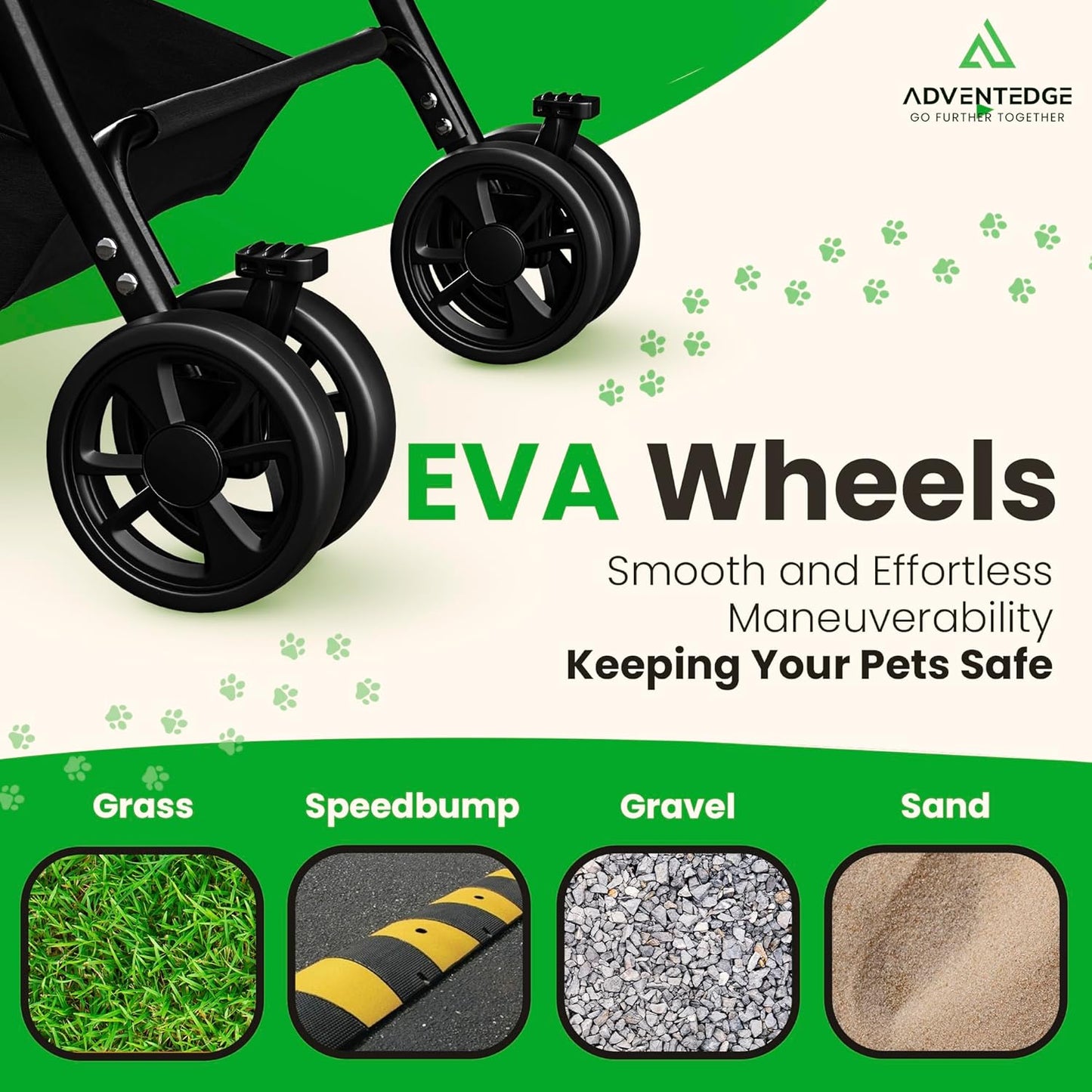Pet Stroller 3 in 1 Foldable Dog Stroller, Cat Strollers, Foldable pet Strollers & Cat Carrier, Pet Carrier, Lightweight with Cup Holder, Waterproof Max Load 66 lbs, Breathable Mesh Canopy - Pawvie