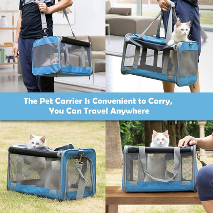 Pet Carrier for Large and Medium Cats, Soft-Sided Pet Carrier for Big Medium Cats and Puppy, Dog Carriers Cat Carriers Pet Privacy Protection Travel Carriers - Pawvie