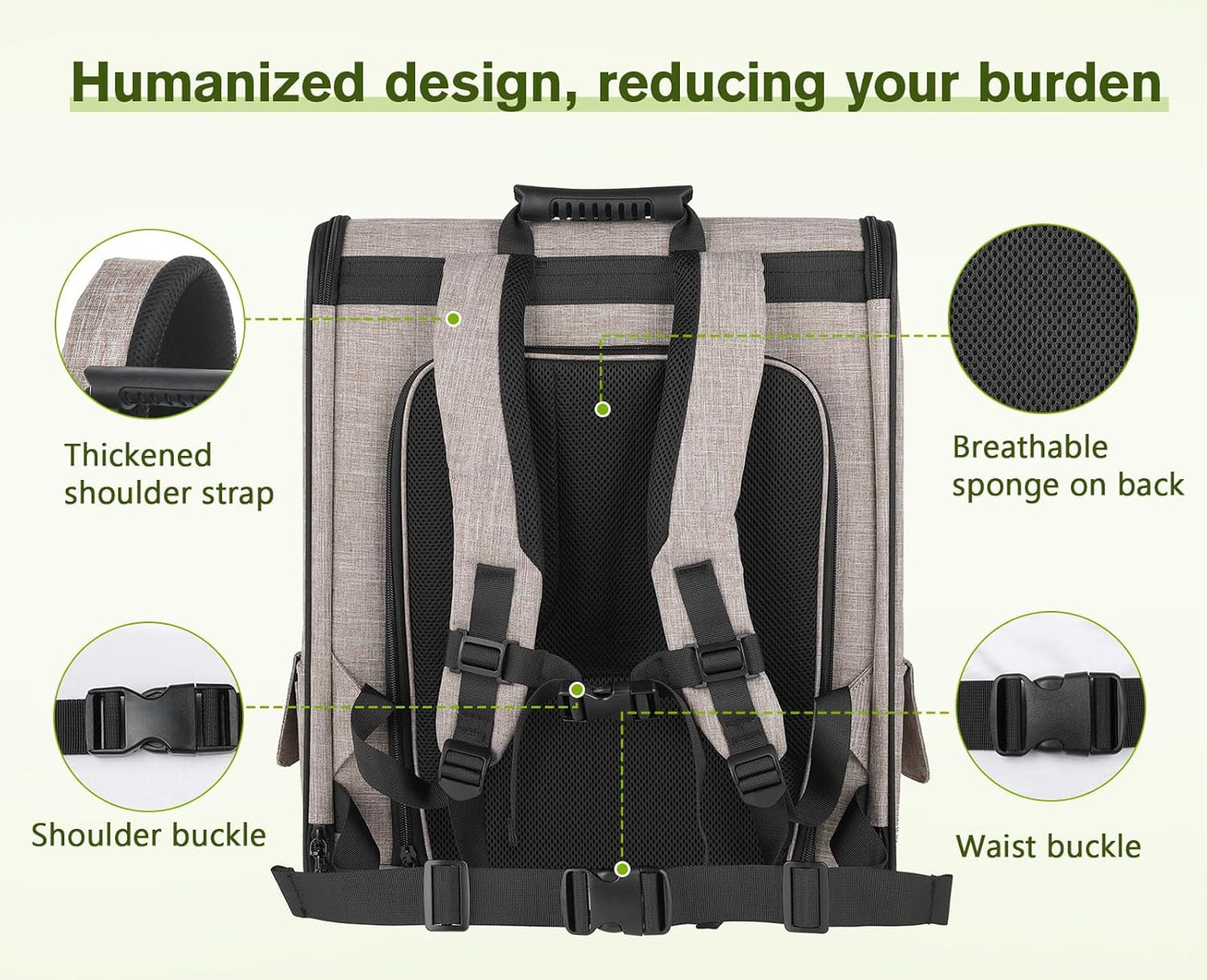 Pecute Pet Carrier Backpack, Dog Carrier Backpack, Expandable with Breathable Mesh for Small Dogs Cats Puppies, Pet Backpack Bag for Hiking Travel Camping Outdoor Hold Pets Up to 17 Lbs - Pawvie