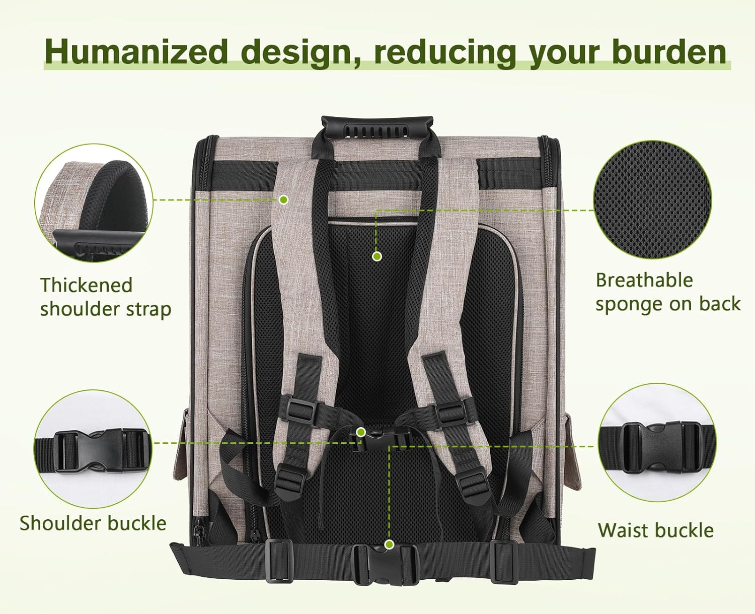 Pecute Pet Carrier Backpack, Dog Carrier Backpack, Expandable with Breathable Mesh for Small Dogs Cats Puppies, Pet Backpack Bag for Hiking Travel Camping Outdoor Hold Pets Up to 17 Lbs - Pawvie