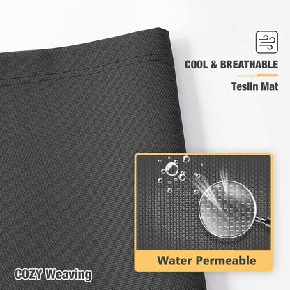 Veehoo Chew Proof Elevated Dog Bed - Cooling Raised Pet Cot - Silver Aluminum Frame and Durable Textilene Mesh Fabric, Unique Designed No-Slip Feet for Indoor or Outdoor Use, Black, Medium, CWC2003