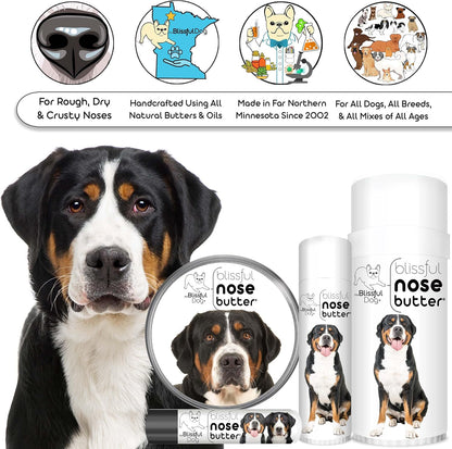 The Blissful Dog Greater Swiss Mountain Dog Unscented Nose Butter - Dog Nose Butter, 0.15 Ounce