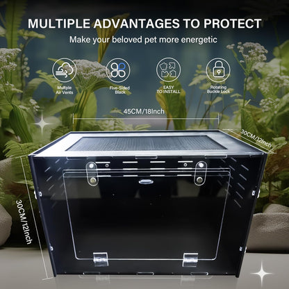 10 Gallon Reptile Tank – Reptile Enclosure for Leopard Geckos, Snakes & Bearded Dragons – Lizard Tank, Hermit Crab & Gecko Habitat