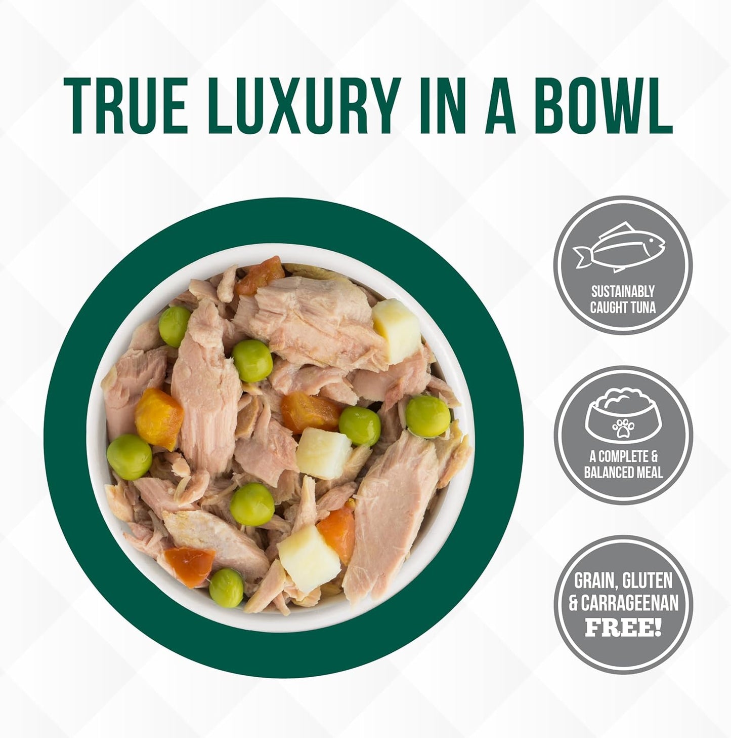 Weruva TruLuxe Cat Food, Mediterranean Harvest with Tuna Whole Meat & Veggies in Gravy, 3oz (Pack of 24)