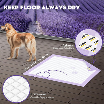 CROCI Dog Pads Extra Large 28x34in, Puppy Pads with Adhesive Tabs Super Absorbent Up to 8 Cups, Disposable (40 Counts)